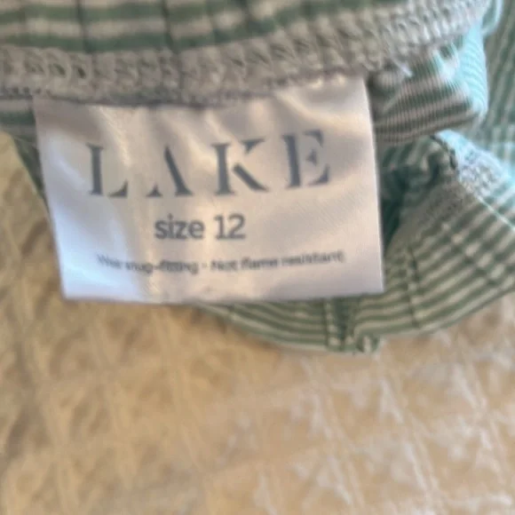 Lake Pajamas soft green stripes